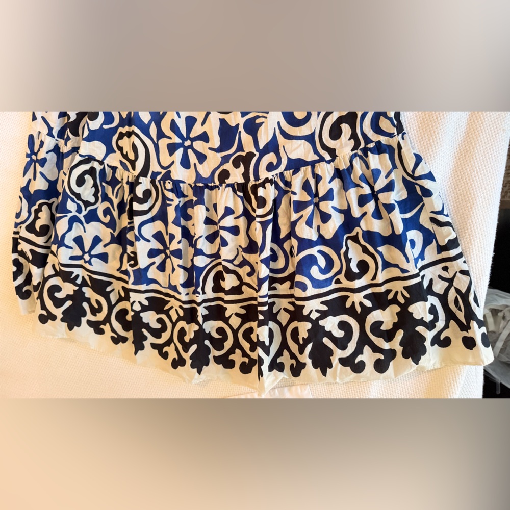 ZARA Blue & Black Floral Midi Maxi Dress w Cut-out Open Back - Picture 8 of 16